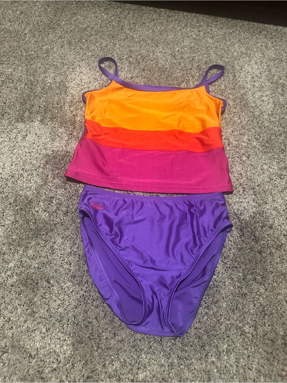 Speedo Purple Swim Top with Matching Bottoms